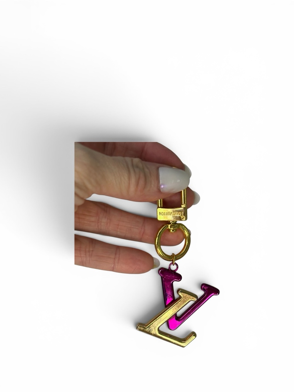 2 Authentic Louis Vuitton charm & Key chain upcycled with Bag Charm Keychain - Picture 6 of 7
